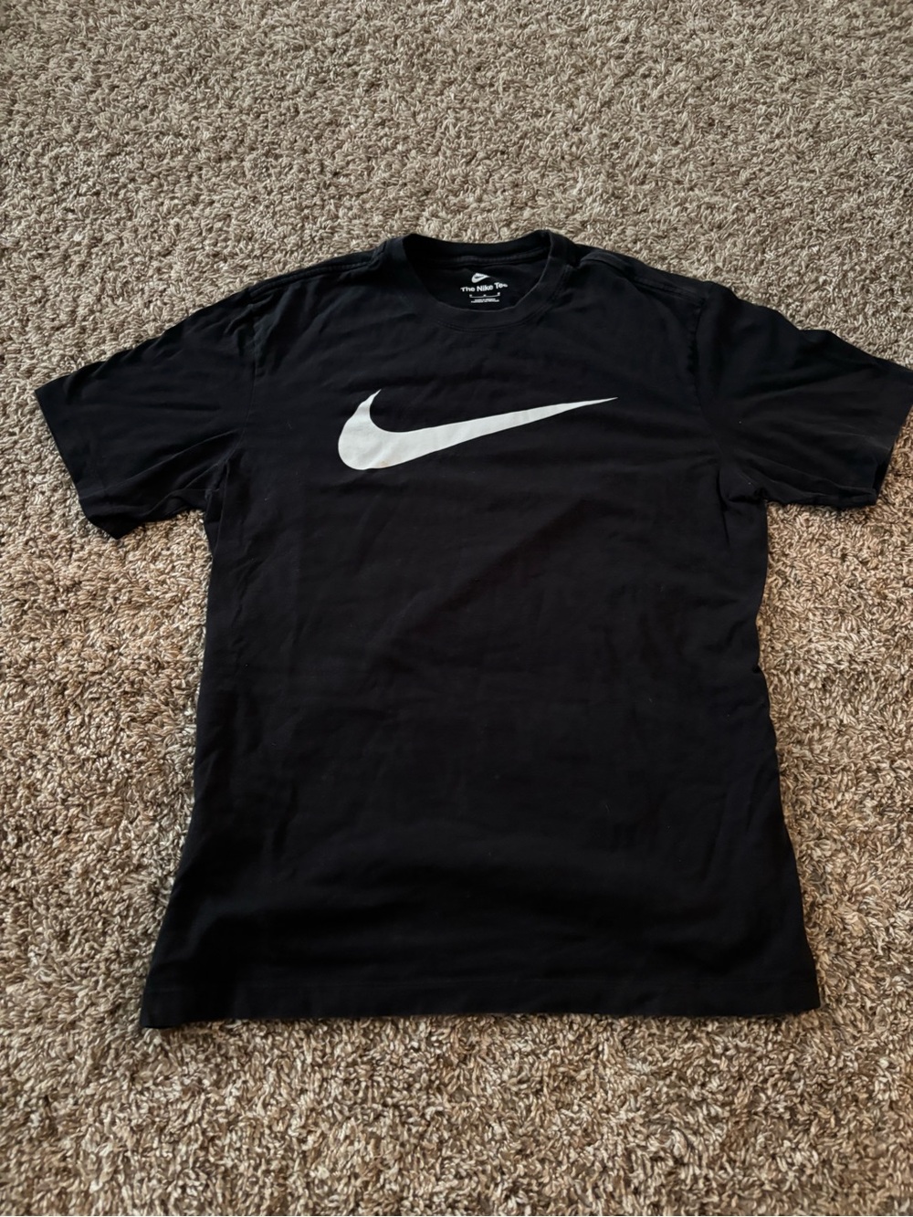Nike Black Short Sleeve Tee with White Swoosh